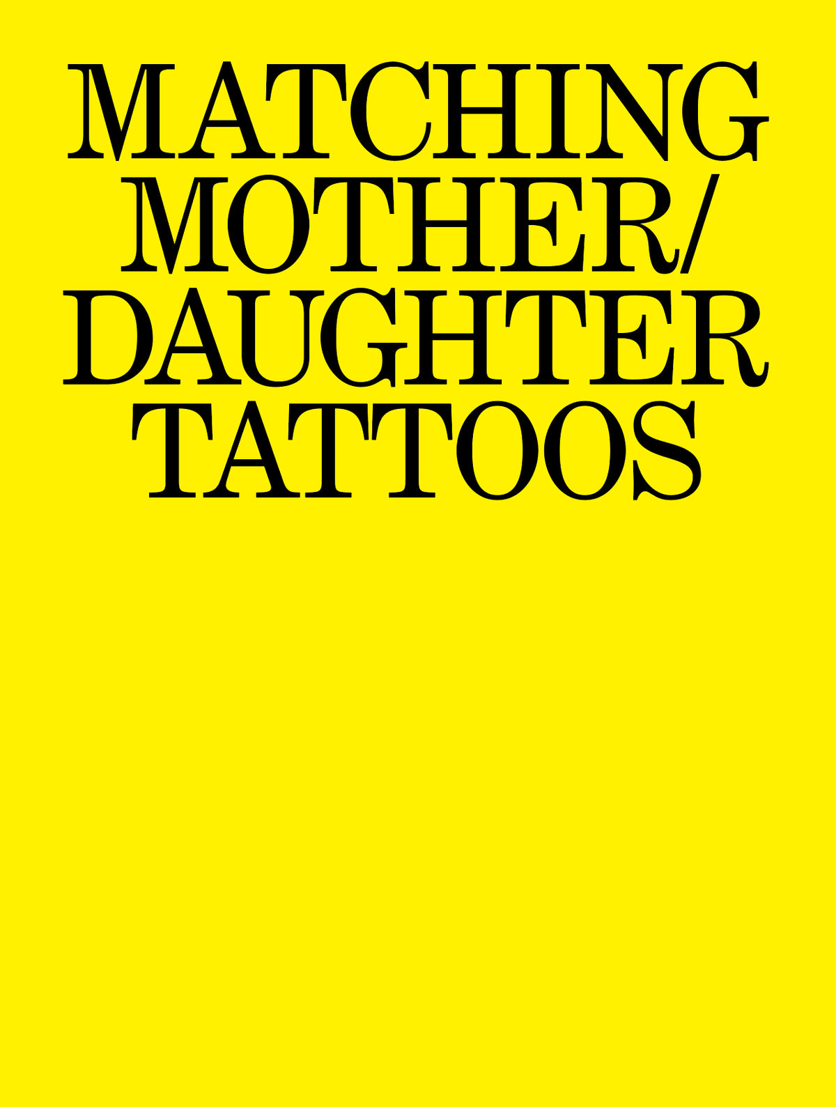 Matching Mother/Daughter Tattoos