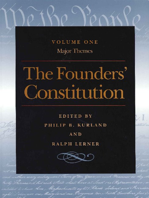Founders' Constitution, Volume 1