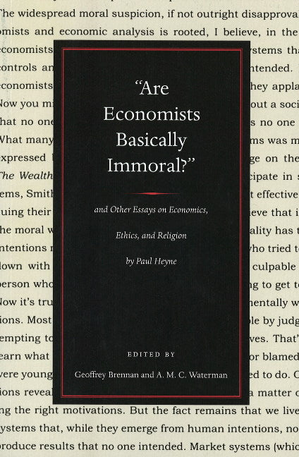 Are Economists Basically Immoral?