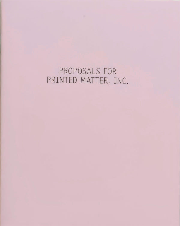 Proposals for Printed Matter