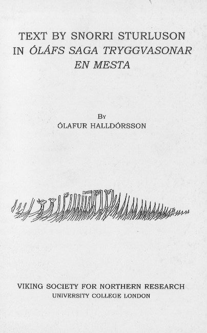 Text by Snorri Sturluson in Olafs Saga Tryggvasonar En Mesta