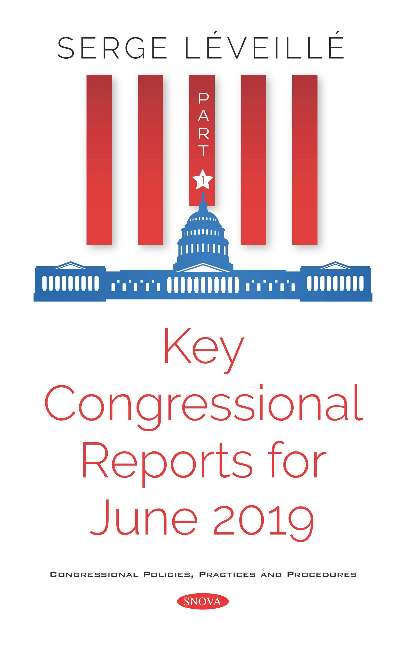 Key Congressional Reports for June 2019