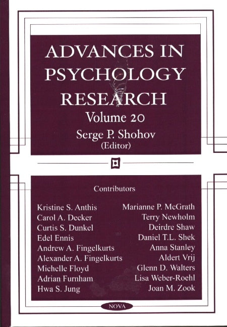 Advances in Psychology Research