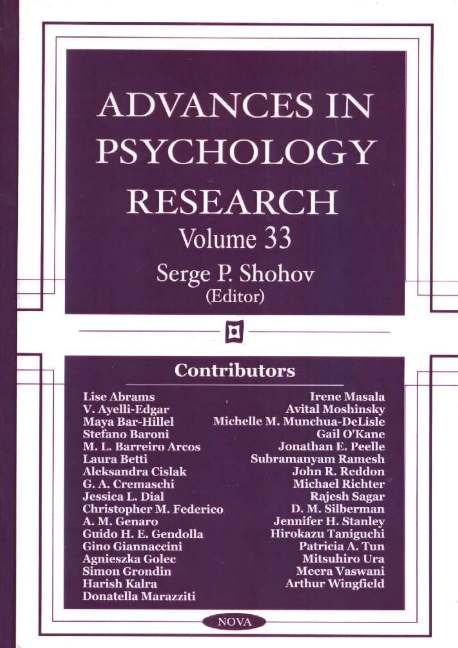 Advances in Psychology Research