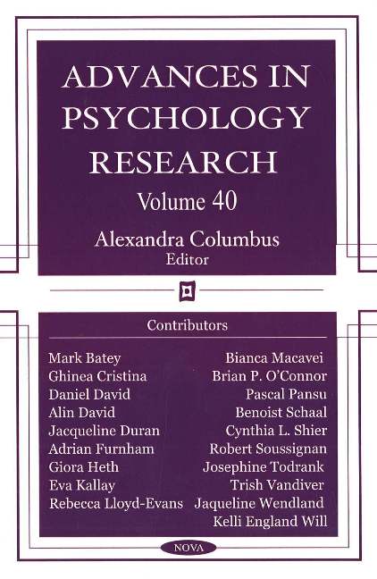 Advances in Psychology Research