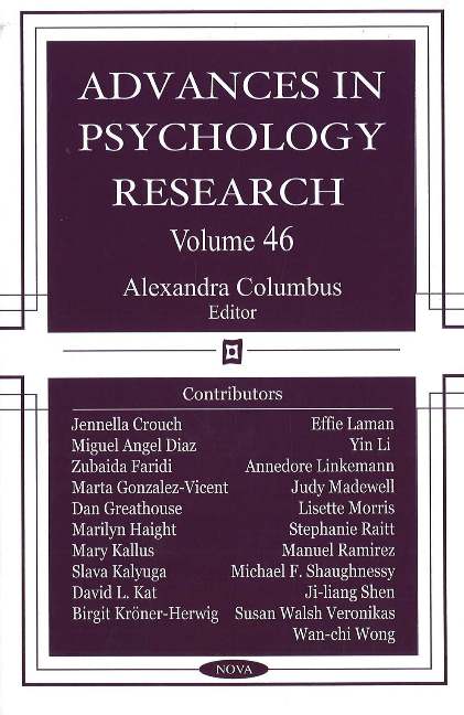 Advances in Psychology Research