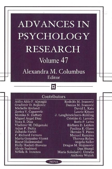 Advances in Psychology Research
