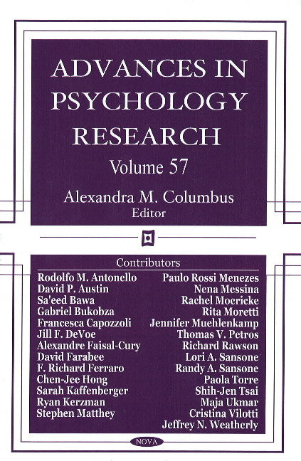 Advances in Psychology Research