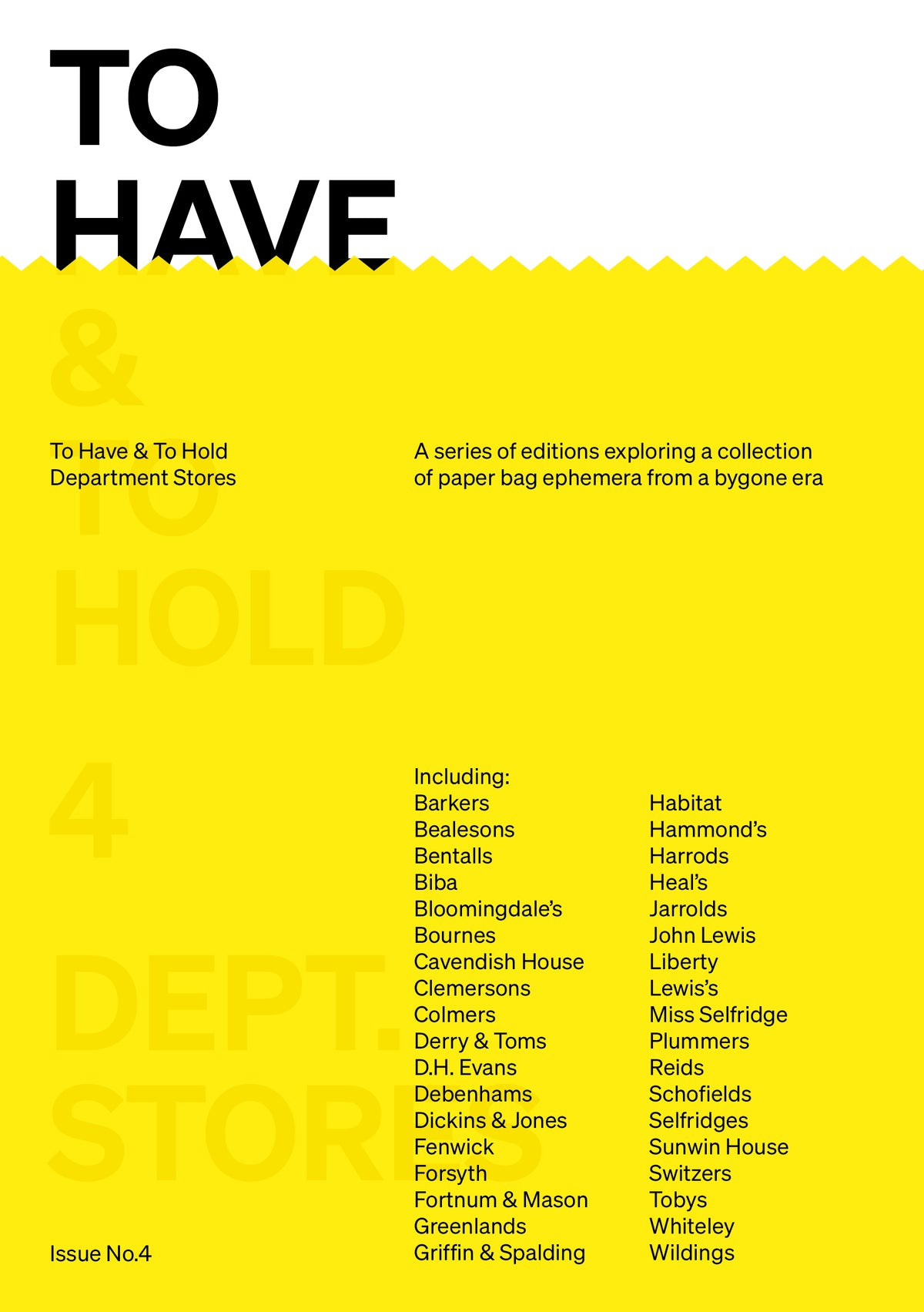 To Have & To Hold: Issue 4 / Department Stores