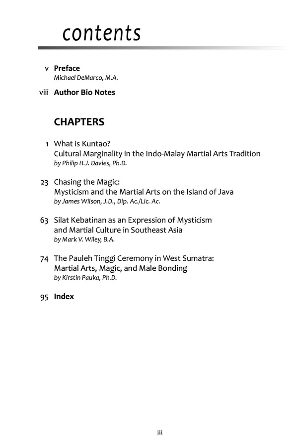 Indo-Malay Martial Traditions