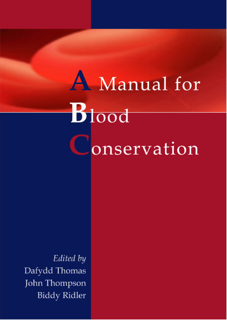 Manual For Blood Conservation