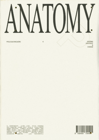 Prologue Magazine: Anatomy