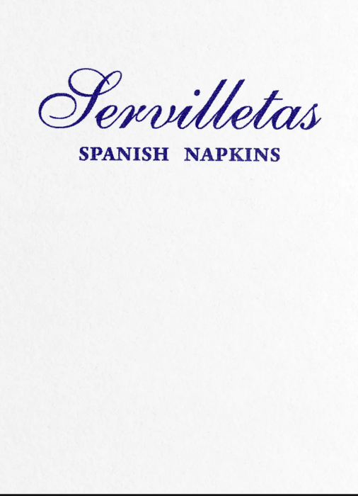 Servilletas / Spanish Napkins