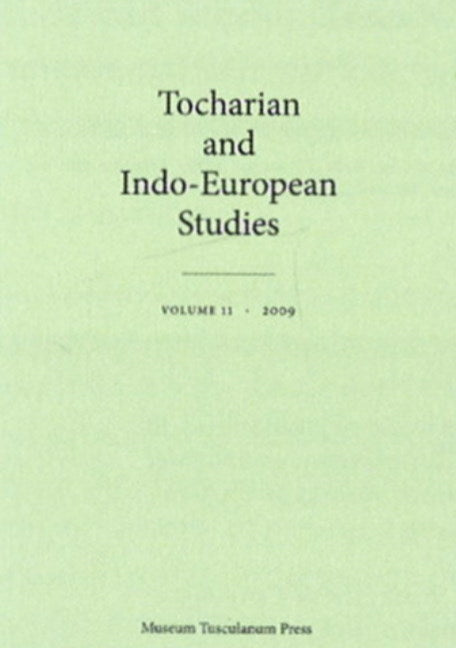 Tocharian and Indo-European Studies vol. 11