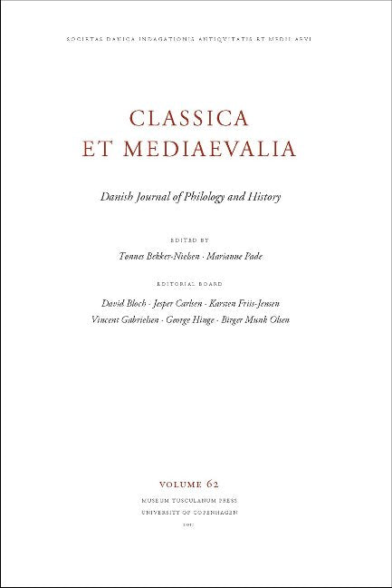 Classica et Mediaevalia vol. 62