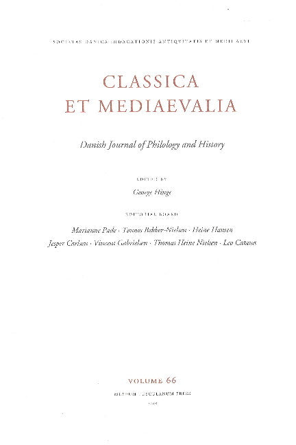 Classica et Mediaevalia vol. 66
