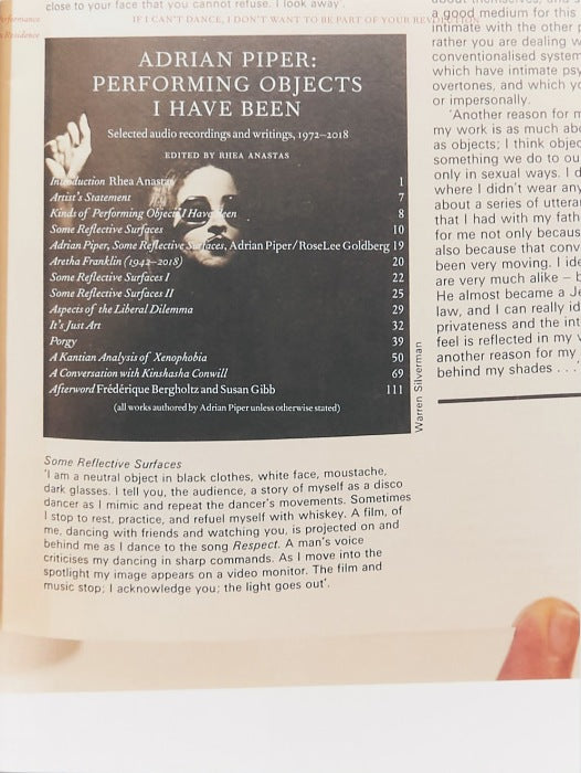 Adrian Piper: Performing Objects I Have Been, 1972-2018