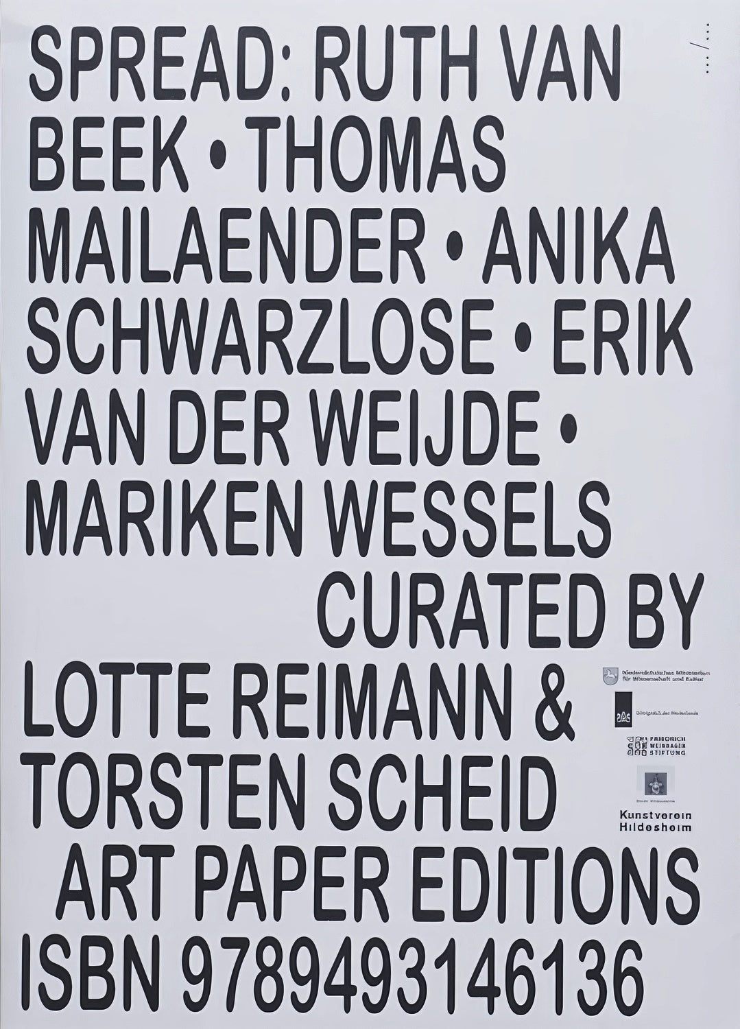 Spread: Ruth van Beek, Thomas Mailaender, Anika Schwarzlose, Erik van der Weijde, Mariken Wessels